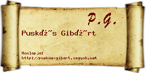 Puskás Gibárt névjegykártya