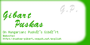 gibart puskas business card